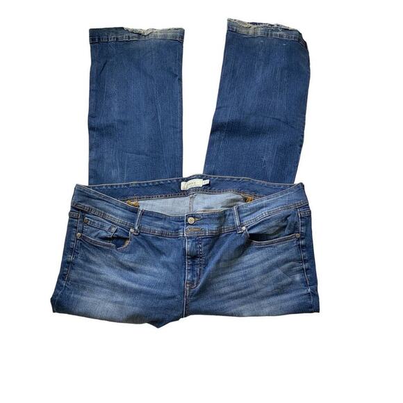 Torrid Jeans Womens Plus Size 24T Tall Whiskers Stretch Medium Wash Denim - Picture 7 of 11